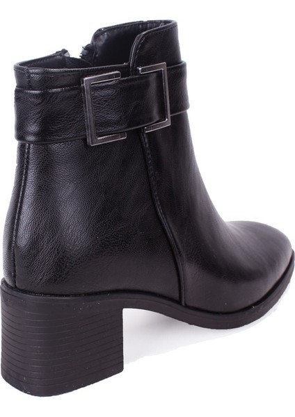 DZA07-1143604 Siyah Klasik Topuklu Kadın Bot fırsatları