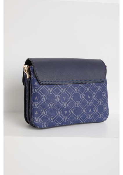 ARMİNE TREND Dijital Baskılı Omuz Askılı Çıt Çıtlı Çanta Lacivert ARM134 modelleri