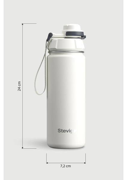 1 Hand Leak-Proof Sızdırmaz Çelik Termos 500 Ml Star Whıte St-220
