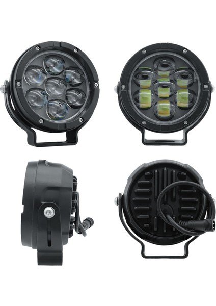 Motosiklet Profesyonel Sis Farı Seti Bluetooth Kumandalı 5 Modlu Beyaz Sarı Sis Farı Metal Gövde fırsatları