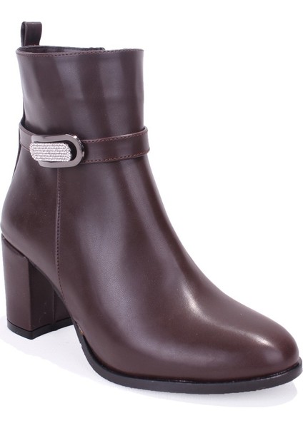 DZA07-7251759 Kahve Klasik Topuklu Kadın Bot