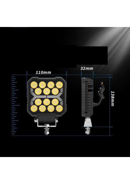 Oto Çalışma Lambası 4 Inç Selamlamalı Off Road LED Işık Sis Farı ve Projektör LED Işık 12/24V fiyatları