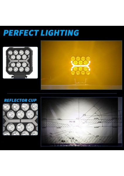 Oto Çalışma Lambası 4 Inç Selamlamalı Off Road LED Işık Sis Farı ve Projektör LED Işık 12/24V indirimleri