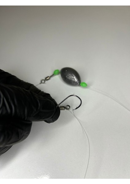 Lrf Için Özel Yapım Glowlu Tek Iğneli 5 Gram Gezer Kurşunlu Hazır Olta Iğnesi Takımı Tekne Kıyı