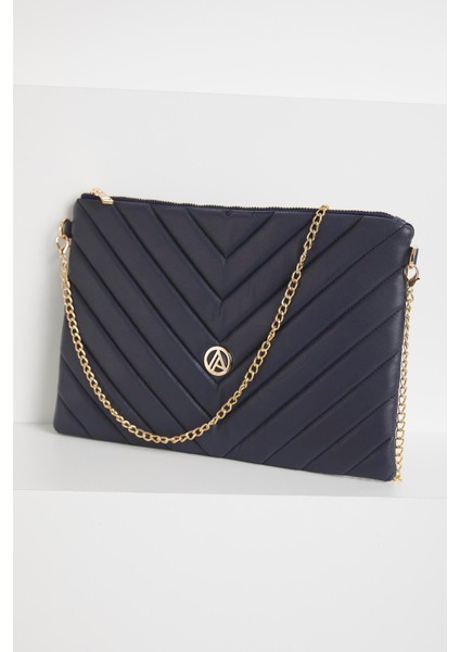 Baklava Desenli Cüzdan Çanta-Lacivert ARM143