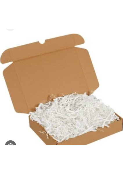 Beyaz 50 gr Kırpık Kağıt, Z Zigzag, Süs Hediye Kutu Dolgu Kağıt Kırpık Kutu Içi Süsleme