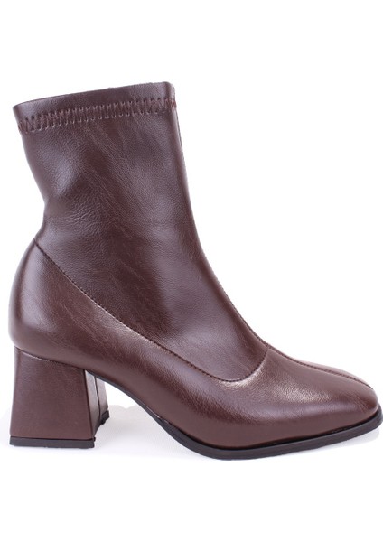 DZA07-1277101 Kahve Klasik Topuklu Kadın Bot fiyatları