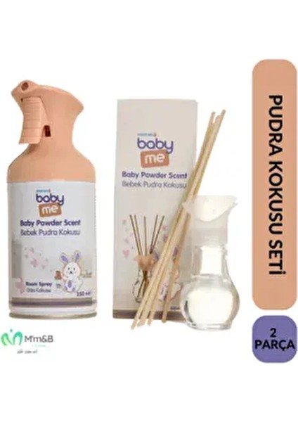 Bebek Pudra Kokusu Seti Oda Kokusu Sprey 250 ml Rahatlatıcı Etki