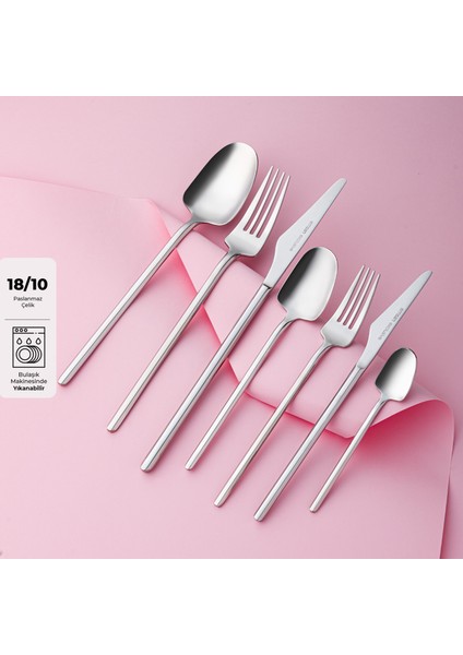 Destrier 84 Parça 12 Kişilik Kutulu Çatal Kaşık Bıçak Takımı