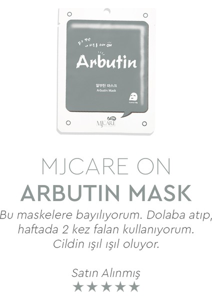 On Arbutin Mask - Arbutin Özlü Yüz Maskesi 20'li