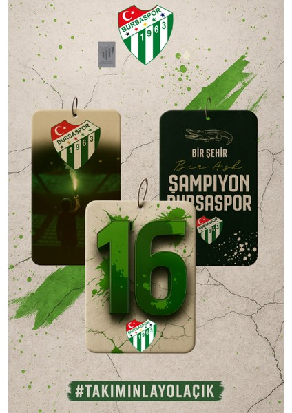 Bursaspor Lisanslı Araç Kokusu – 3’lü Set