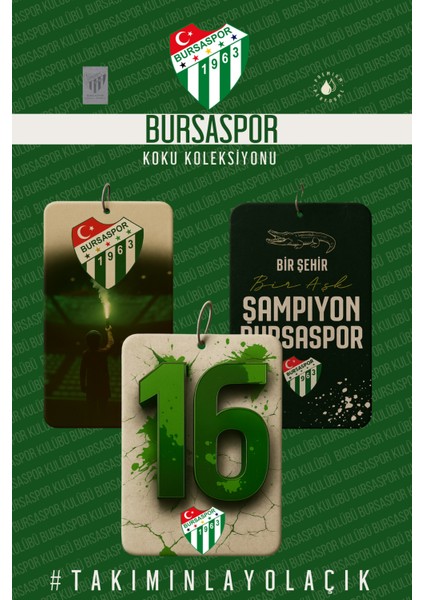 Bursaspor Lisanslı Araç Kokusu – 3’lü Set fiyatları