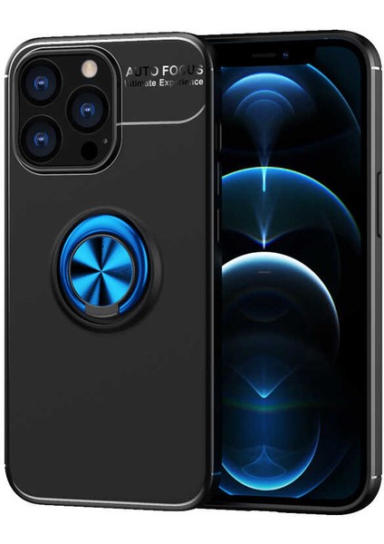 iPhone 14 Pro Uyumlu Ata Ravel Silikon Kapak-Siyah-Mavi