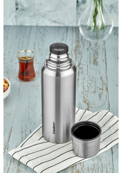 1 Litre Çift Katlı Çelik Termos 24 Saat Sıcak, 48 Saat Soğuk,(Kamp, Piknik, Ofis, Seyahat) modelleri