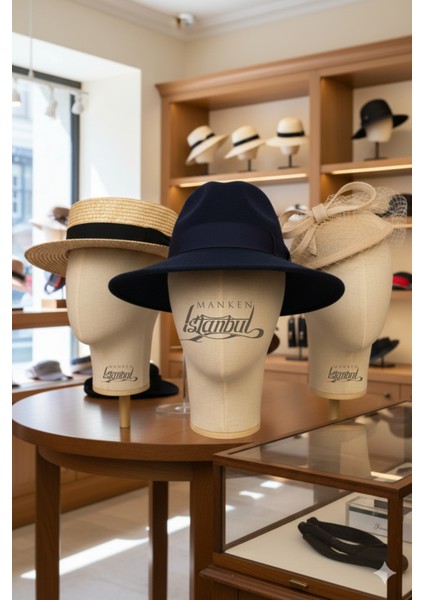 Bayan Kumaş Kaplı Polyester Kafa Mankeni Aksesuar Mankeni Şapka Mankeni Peruk Mankeni fiyatları