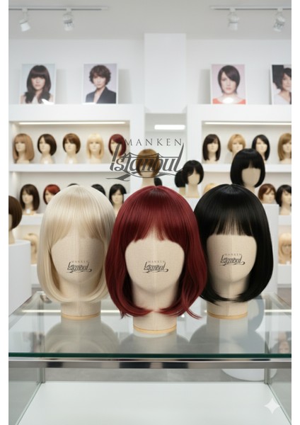 Bayan Kumaş Kaplı Polyester Kafa Mankeni Aksesuar Mankeni Şapka Mankeni Peruk Mankeni modelleri