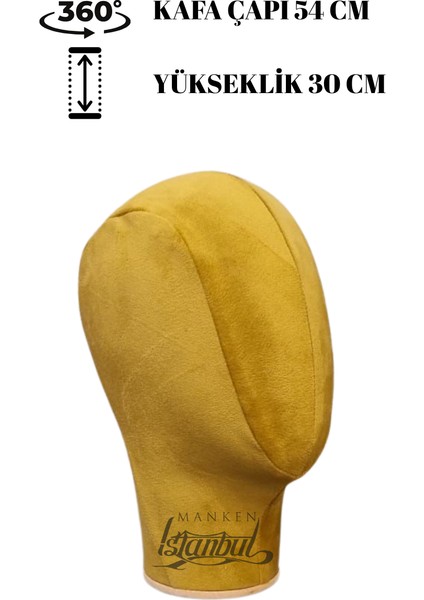 Bayan Kumaş Kaplı Polyester Kafa Mankeni Aksesuar Mankeni Şapka Mankeni Peruk Mankeni fırsatları