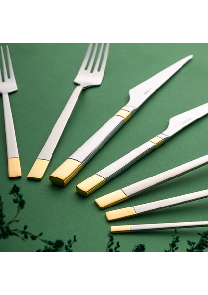 Elegance Duru Gold 84 Parça 12 Kişilik Lüks Kutulu Çatal Kaşık Bıçak Takımı modelleri
