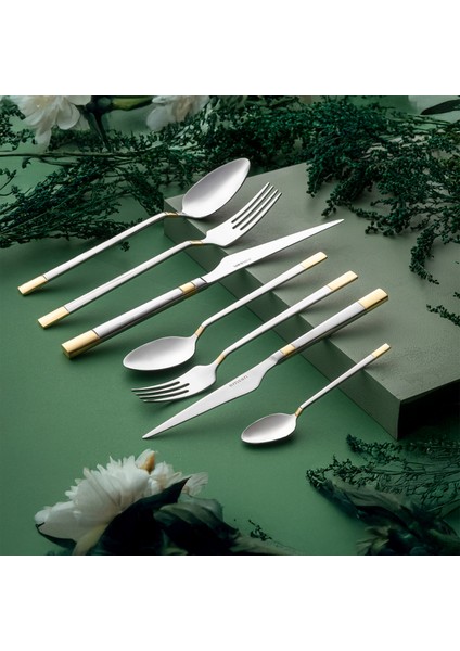 Elegance Duru Gold 84 Parça 12 Kişilik Lüks Kutulu Çatal Kaşık Bıçak Takımı fırsatları