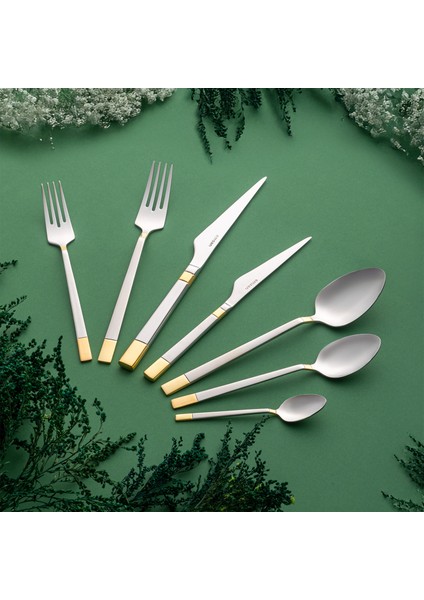 Elegance Duru Gold 84 Parça 12 Kişilik Lüks Kutulu Çatal Kaşık Bıçak Takımı indirimleri
