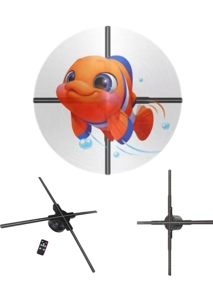 3D Hologram LED Fan 65CM, 176° Görüş Açısı Wifi ve App Kontrolü indirimleri