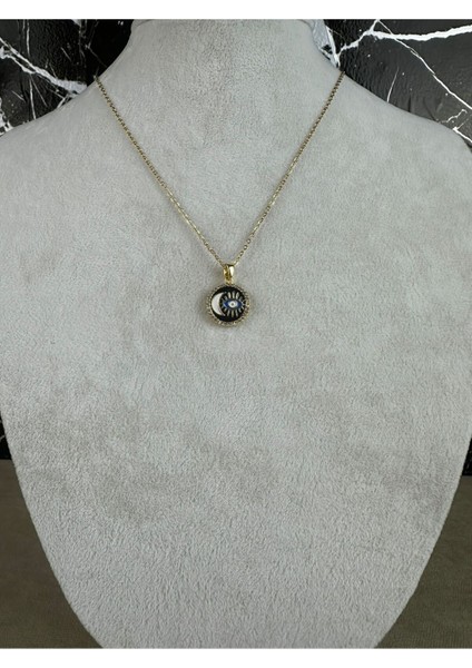 Ay ve Yıldız Figürlü Çelik Kolye