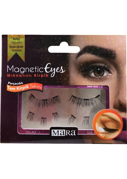 Mıknatıslı Tam Kirpik Takımı Parçalı