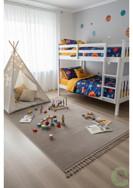 Post/peluş Yıkanabilir Kaymaz Taban Yumşacık Vizon Örgü Saçaklı Modern ve Şık Salon Oturma Odası Mutfak Çocuk Odası Koridor Antre Halısı fırsatları