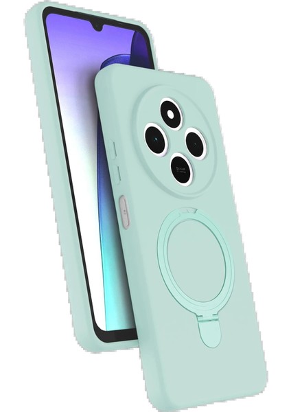 Xiaomi Redmi 14C Regal Magsafe Standlı Kapak - Su YEŞILI-(5796)