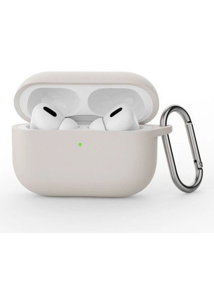 Apple Airpods Pro 3.nesil ile Uyumlu Esnek Silikon Koruyucu Kılıf + Askı Aparatı
