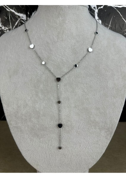 Çelik Y Kolye Silver