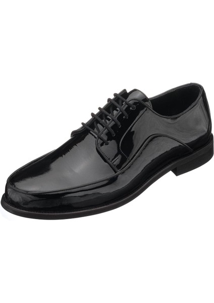 NV2126 Siyah Rugan Dana Derisi Rahat Geniş Kalıp Klasık Ayakkabı