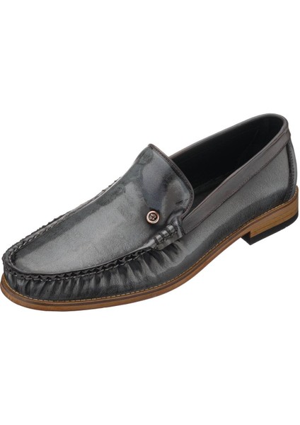 NV02 Gri Açma Deri Microlight Hafif Taban Rahat Geniş Kalıp Premium Serisi Erkek Ayakkabısı