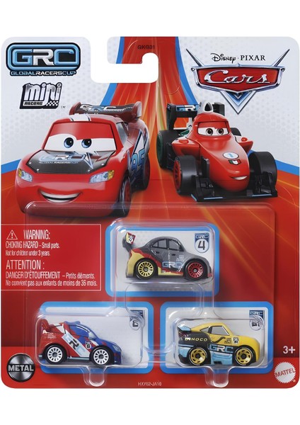 Cars Mini Karakter Arabalar Üçlü Paket HXY62