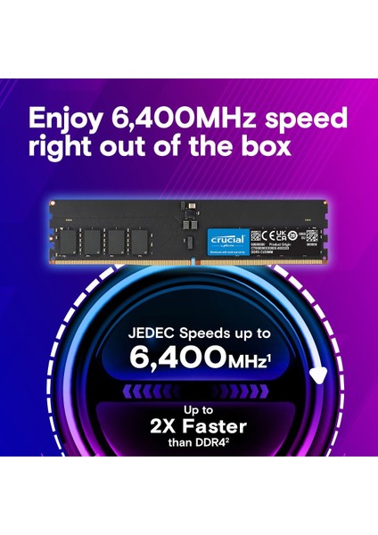 128GB (2X64GB) 6400MHZ Ddr5 CT2K64G64C52CU5 fiyatları
