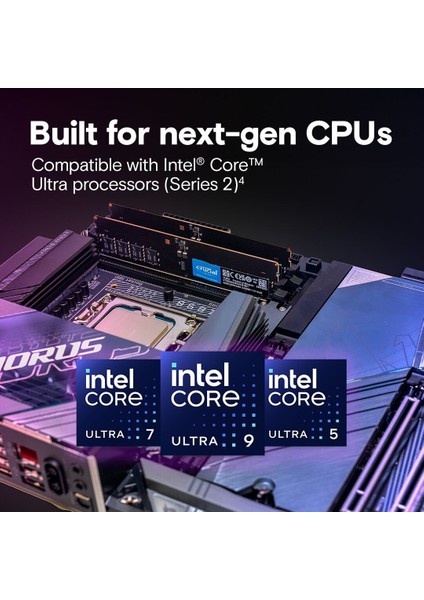 128GB (2X64GB) 6400MHZ Ddr5 CT2K64G64C52CU5 modelleri