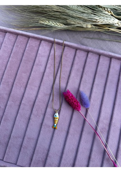 Kuyruğu Sallanan Balık Kolye Şans, Bereket Kolyesi Çelik