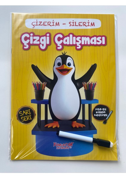 Sarı Seri - Çizerim Silerim Çizgi Çalışması (Kalem Hediyeli)