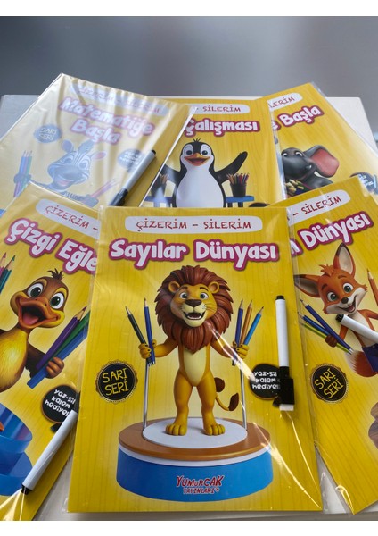 Sarı Seri - Çizerim Silerim Çizgi Çalışması (Kalem Hediyeli) fırsatları