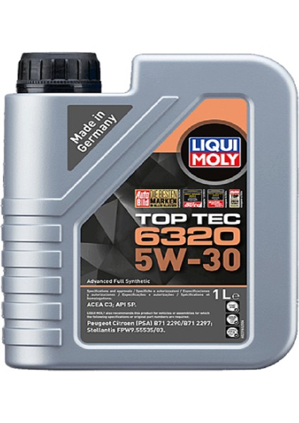 Top Tec 6320 5W-30 (1 Litre) Stellantis Yeni Üretim Tarihli