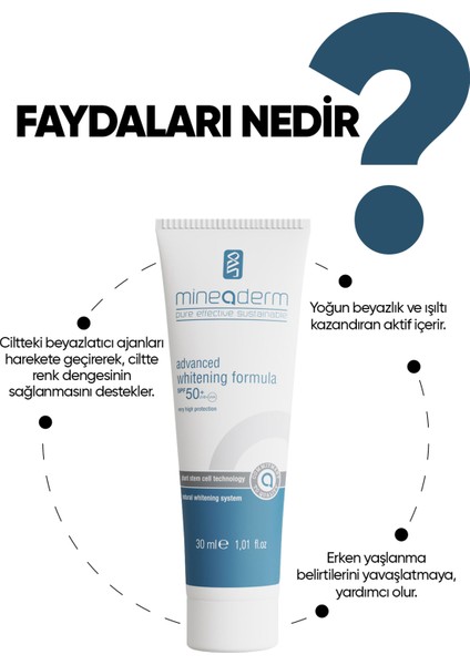 Mıneaderm Advanced Whitening Formula Spf50+ 30 Ml fiyatları