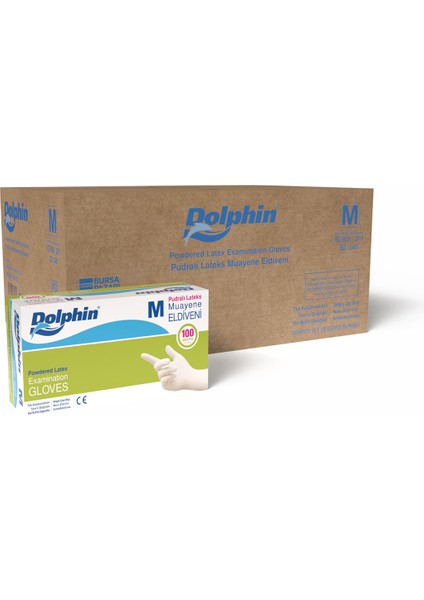 Beyaz Lateks Eldiven Pudralı (M) 20 PK x 100 Adet (Koli) modelleri