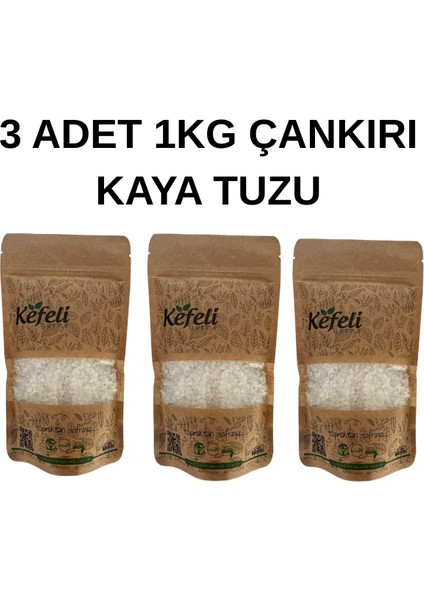 Çankırı Kaya Tuzu 1 kg X3 Adet