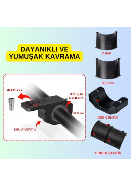 Motosiklet Gidon Koruma Demiri Sis Farı 2 Adet Montaj Ayağı Braket Alüminyum 18-32MM AYARLANABILIR fiyatları