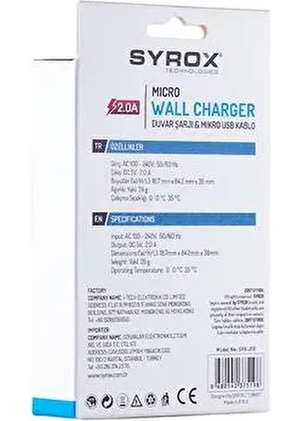 Micro USB Hızlı Şarj Adaptörü 2000 mA Güç Uyumlu Modeller İçin modelleri