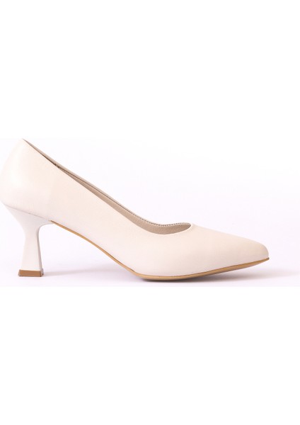 Hakiki Deri Topuklu Kadın Ayakkabısı 25NE784