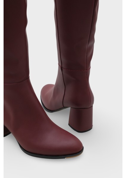 Oval Burunlu Yandan Fermuarlı Topuklu Kadın Çizme fırsatları