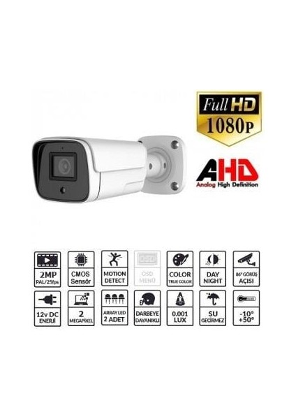 EZ-2040HD 2MP 3.6MM 2ARRAY AHD BULLET fiyatları