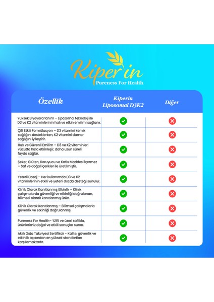 Lipozomal D3 K2 Vitaminleri Akıllı Gıda Takviyesi fırsatları