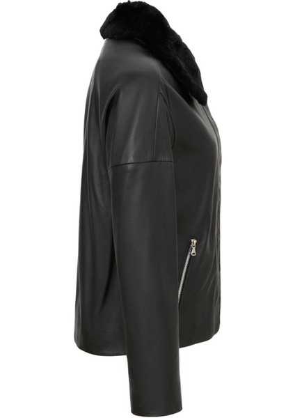 Siyah Hakiki Deri Kadın Hakiki Deri Mont - K23KDM320371-Q3H indirimleri